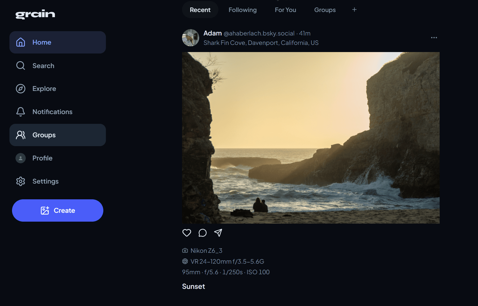 Grain.social homepage